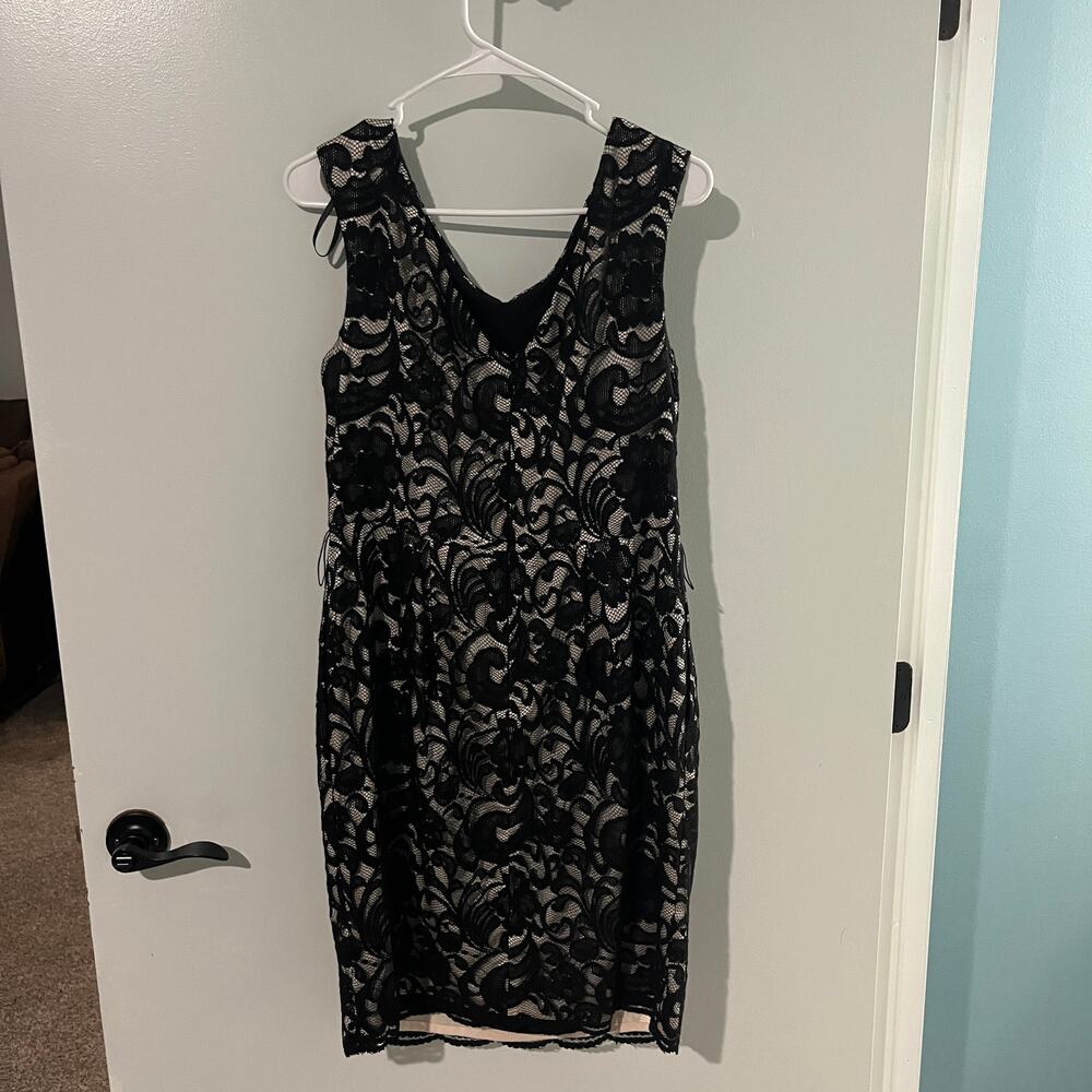 Eliza J Royal Collection Black Lace Dress Womens 14 Sleeveless Cocktail Party